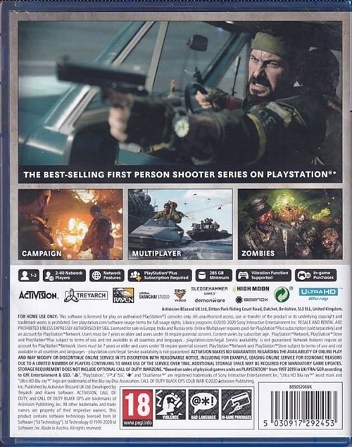 Call of Duty - Black Ops - Cold War  - PS5 (B Grade) (Genbrug)